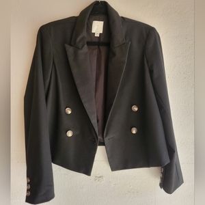 Joie Black Double-Breasted Women's Waist Jacket